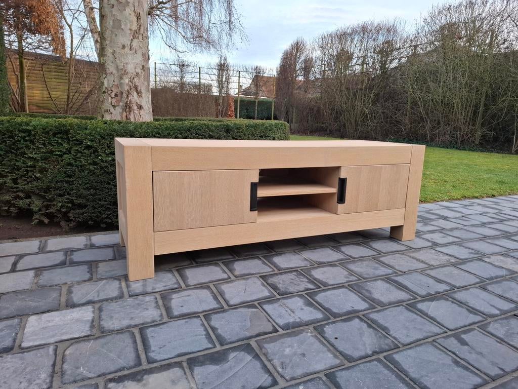 Meuble TV en chêne. Aérogommé., Maison & Meubles, Armoires | Mobilier de télévision, Enlèvement ou Envoi