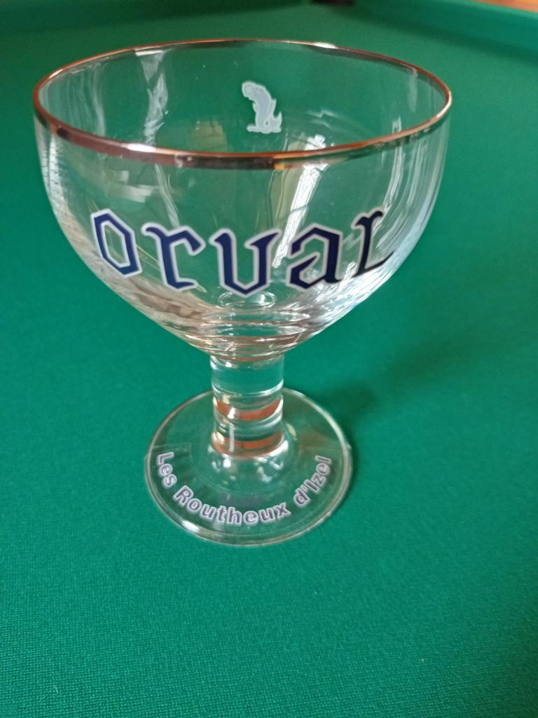 Verre (galopin) Orval „Les Routheux d'Izel”, Verzenden, Zo goed als nieuw, Glas of Glazen, Overige merken
