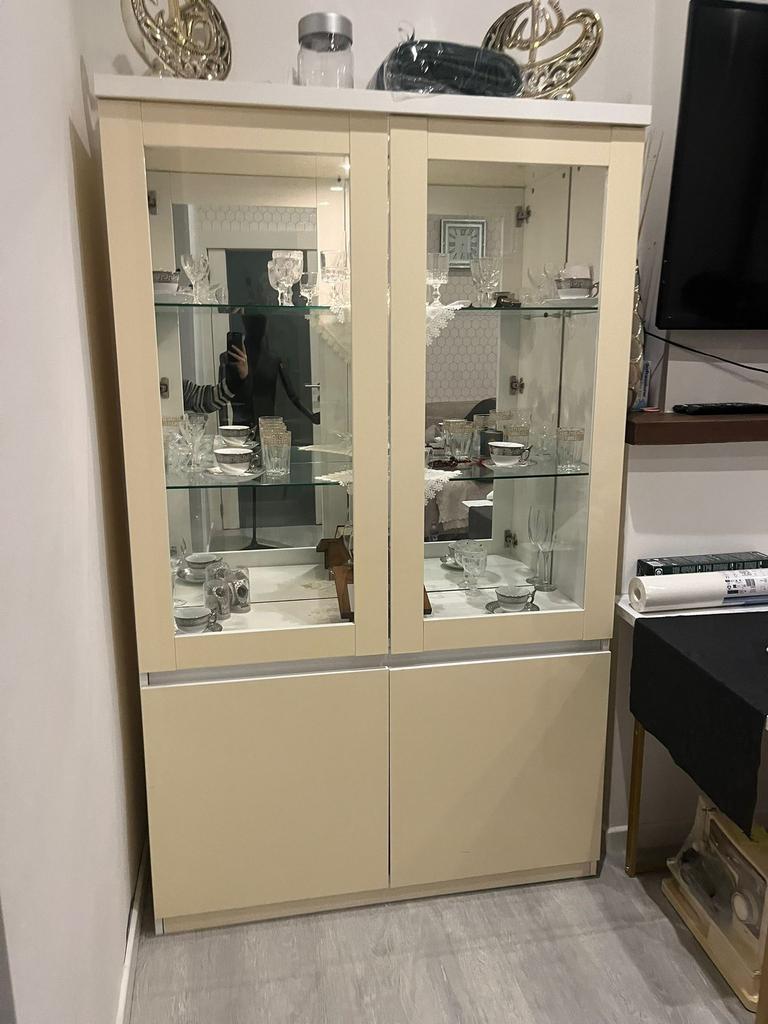 Vitrine kast met licht, Huis en Inrichting, Kasten | Vitrinekasten, Ophalen, Gebruikt