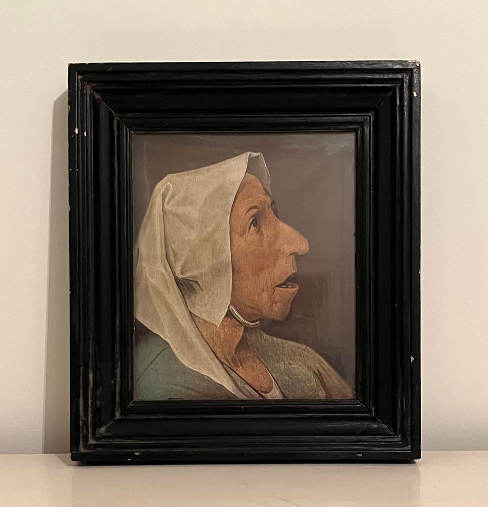 Portret - Hoofd van een boerin, Antiek en Kunst, Ophalen of Verzenden