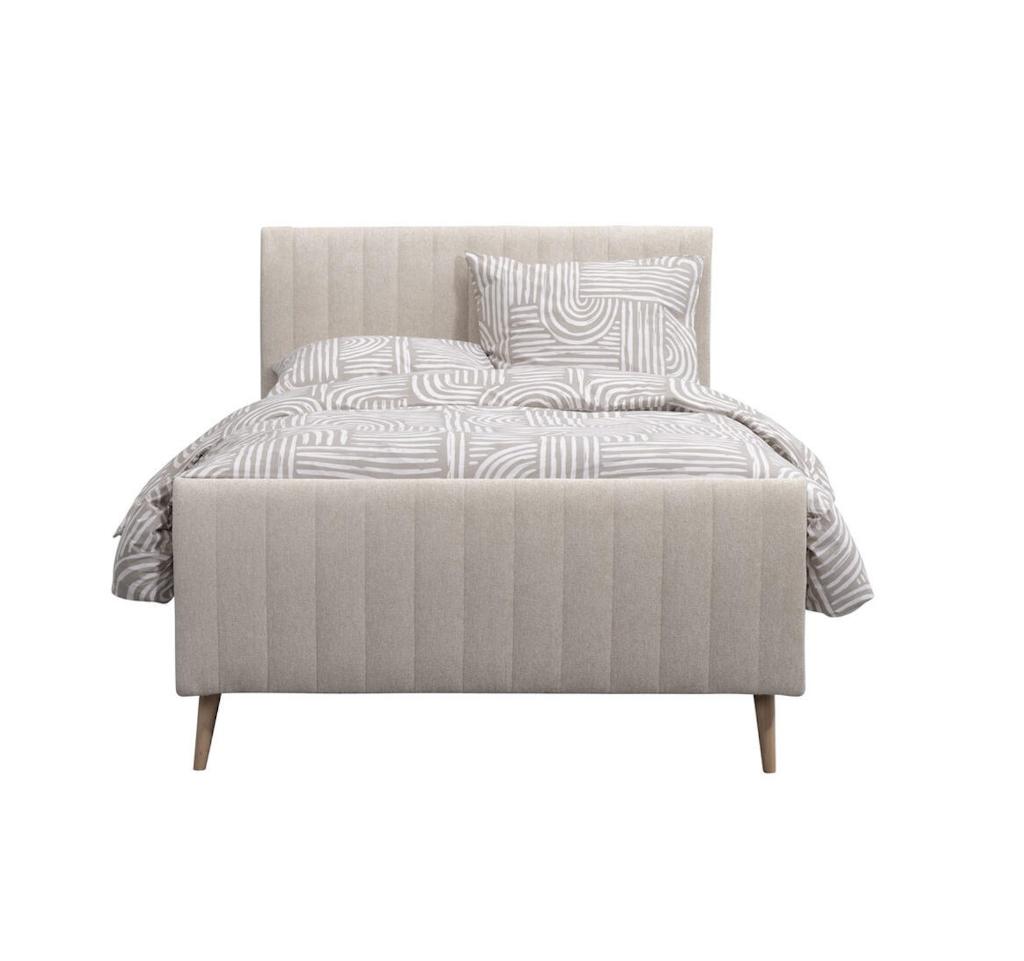 Lit à fond roulé Lieke à vendre !, Maison & Meubles, Neuf, Gris, Tissu, Queen size