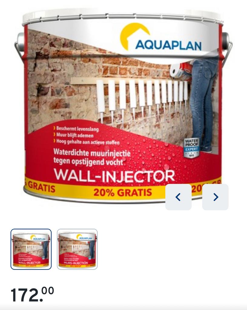 Aquaplan wall injector, Doe-het-zelf en Bouw, 10 tot 15 liter, Ophalen, Nieuw, Overige kleuren