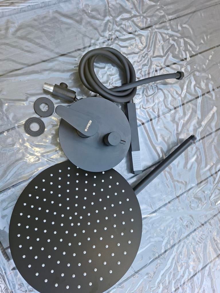 Nieuwe Allibert complete zwarte mengkraan met douchekraan, Ophalen of Verzenden, Douche