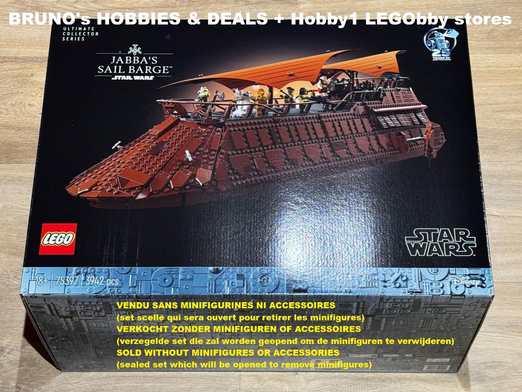 LEGO 75397 SW Jabba's Sail Barge NIEUW maar ZONDER MINIFIGS, Inclusief extra onderdelen, Star Wars, Lego, Overige typen