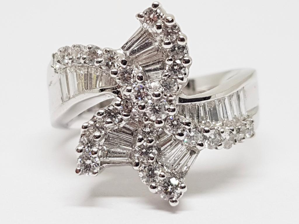 Diamant Ring 1.33ct., Bijoux, Sacs & Beauté, Bagues, Neuf, Enlèvement ou Envoi, Or, 17 à 18