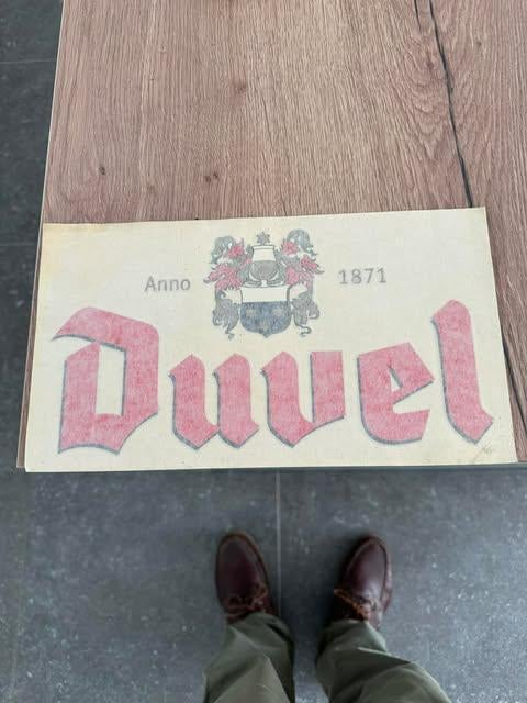 duvel sticker rode letters, Ophalen of Verzenden, Zo goed als nieuw, Overige typen, Duvel
