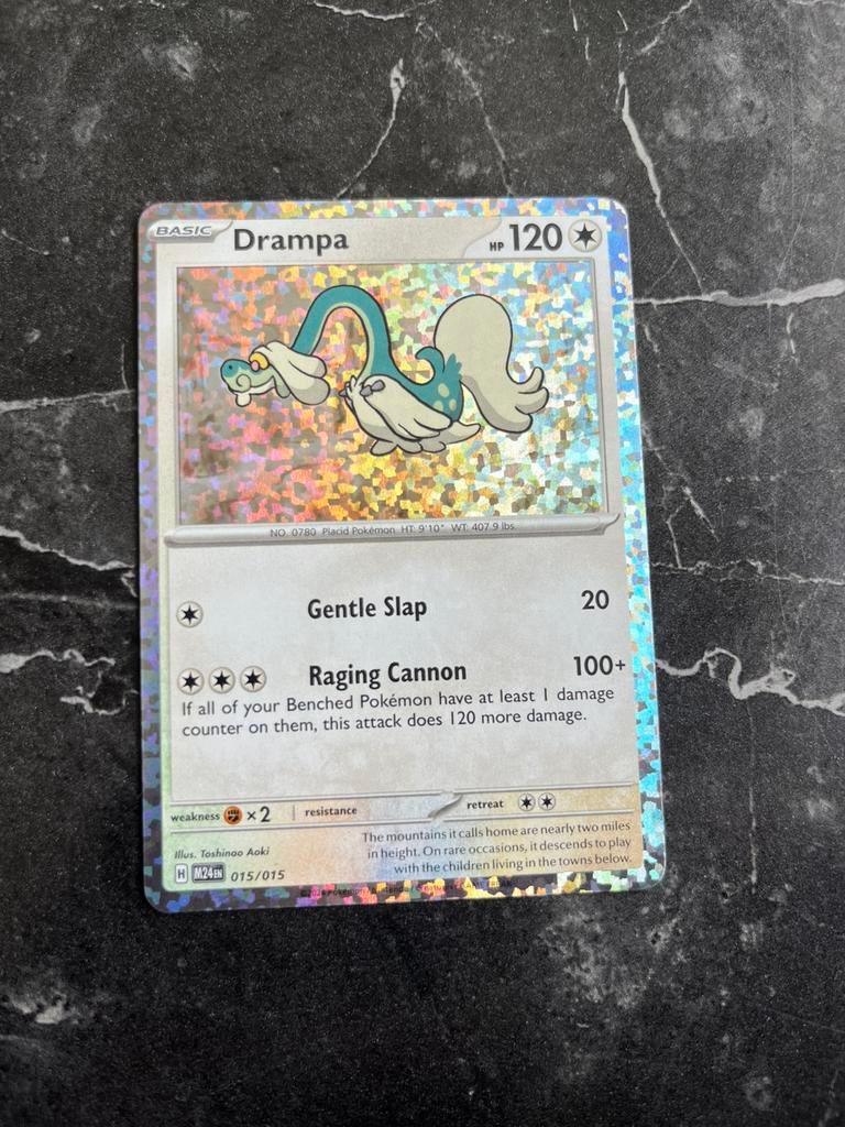 Drampa 015/015 McDonald’s Pokemon Card Holo NM, Enlèvement ou Envoi, Comme neuf