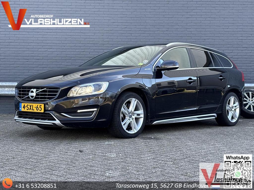 Volvo V60 2.4 D6 AWD Plug-In Hybrid Summum | Leder | Stoelve, Auto's, Automaat, 48 g/km, Zwart, Break