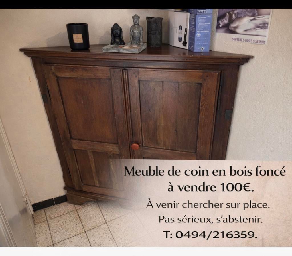 Meuble de coin à venir chercher avant le 31/3 -40€, Enlèvement