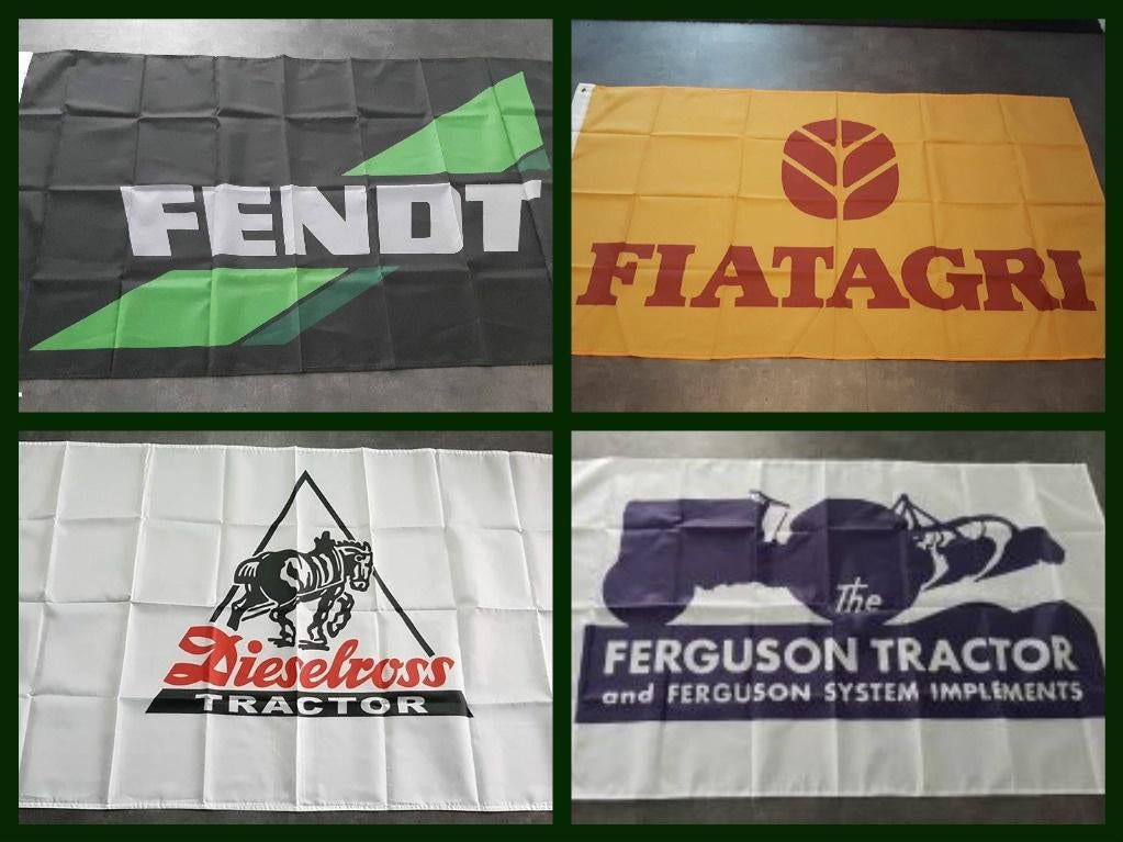 Tractor garage reclame decoratie vlag vlaggen, Ophalen of Verzenden, Nieuw
