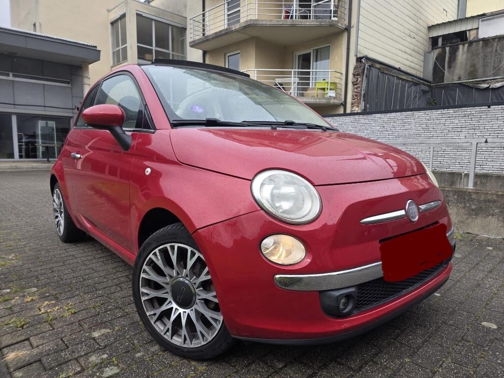 Fiat 500C CABRIOLET 1.4i/120000KM+CARPASS/FULL=CLIM+LEDER/CT, Auto's, Fiat, 4 cilinders, Cabriolet, Leder, Grijs