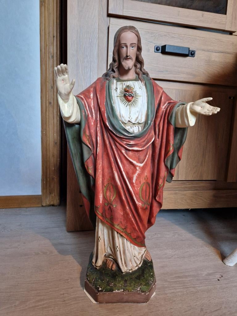 Beeld Heilig Hart van Jezus, Antiek en Kunst, Antiek | Religieuze voorwerpen, Ophalen