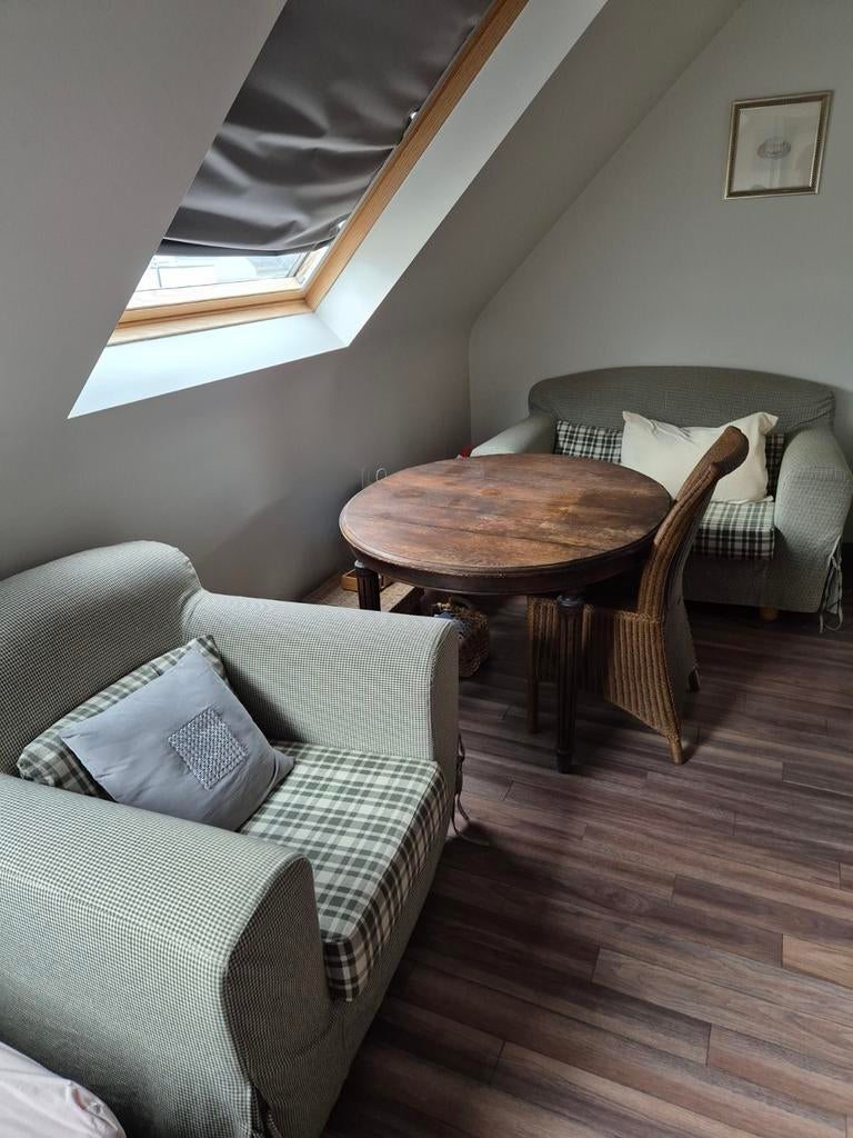 Volledig Salon: 2 zetels + tafel + stoel, Huis en Inrichting, Ophalen, Zo goed als nieuw