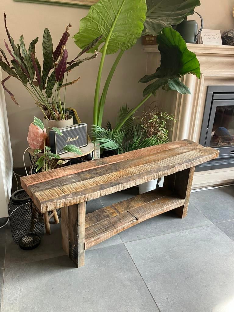 Harhouten bankje, Jardin & Terrasse, Bancs de jardin, Enlèvement ou Envoi, Comme neuf, Bois