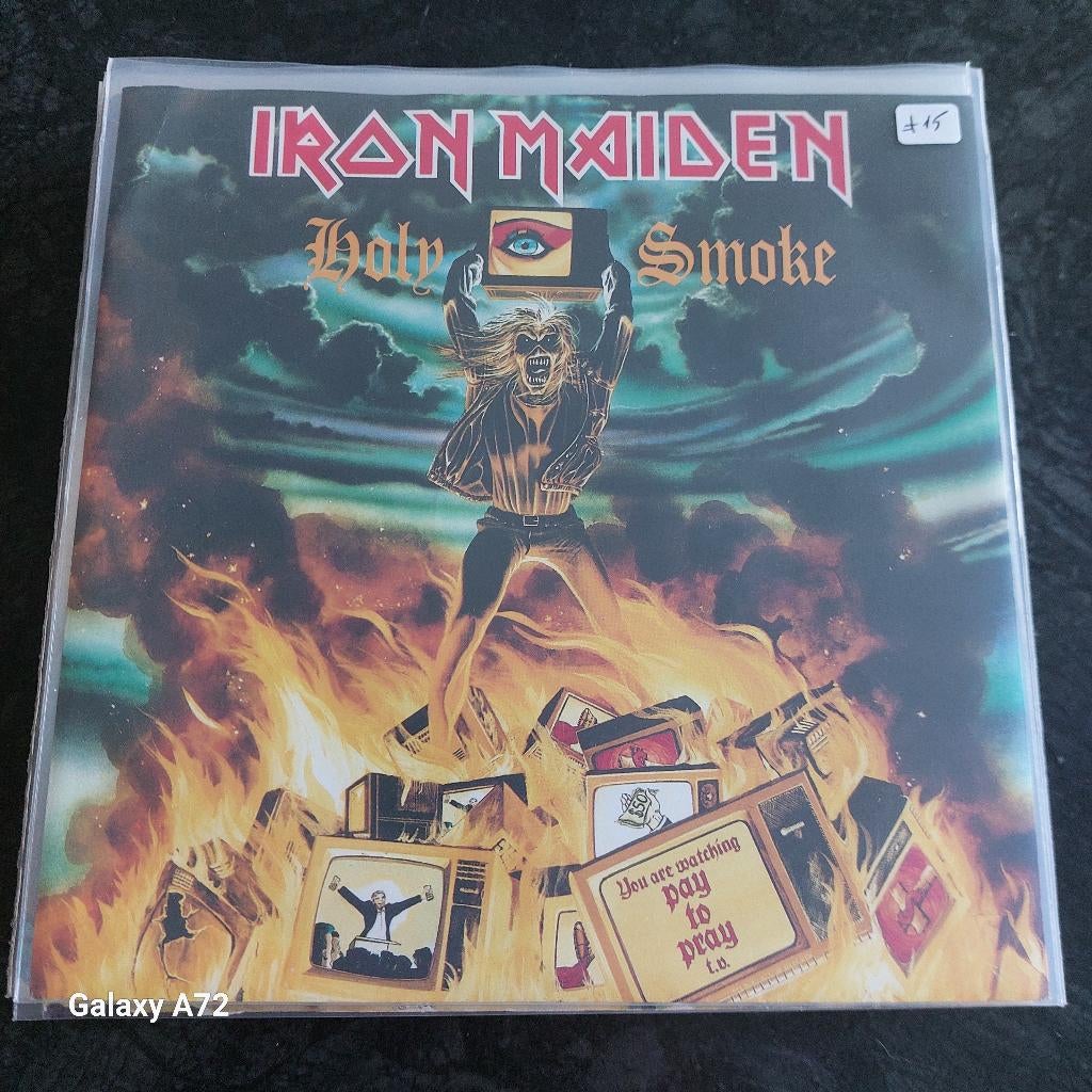 iron maiden holy smoke, Cd's en Dvd's, Vinyl Singles, Gebruikt, 7 inch, Single, Ophalen of Verzenden