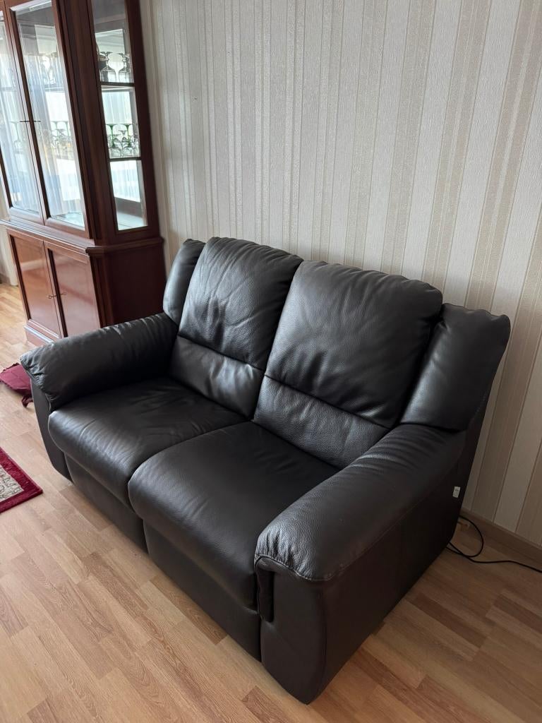 lederen zetelset, Ophalen, Gebruikt, Leer