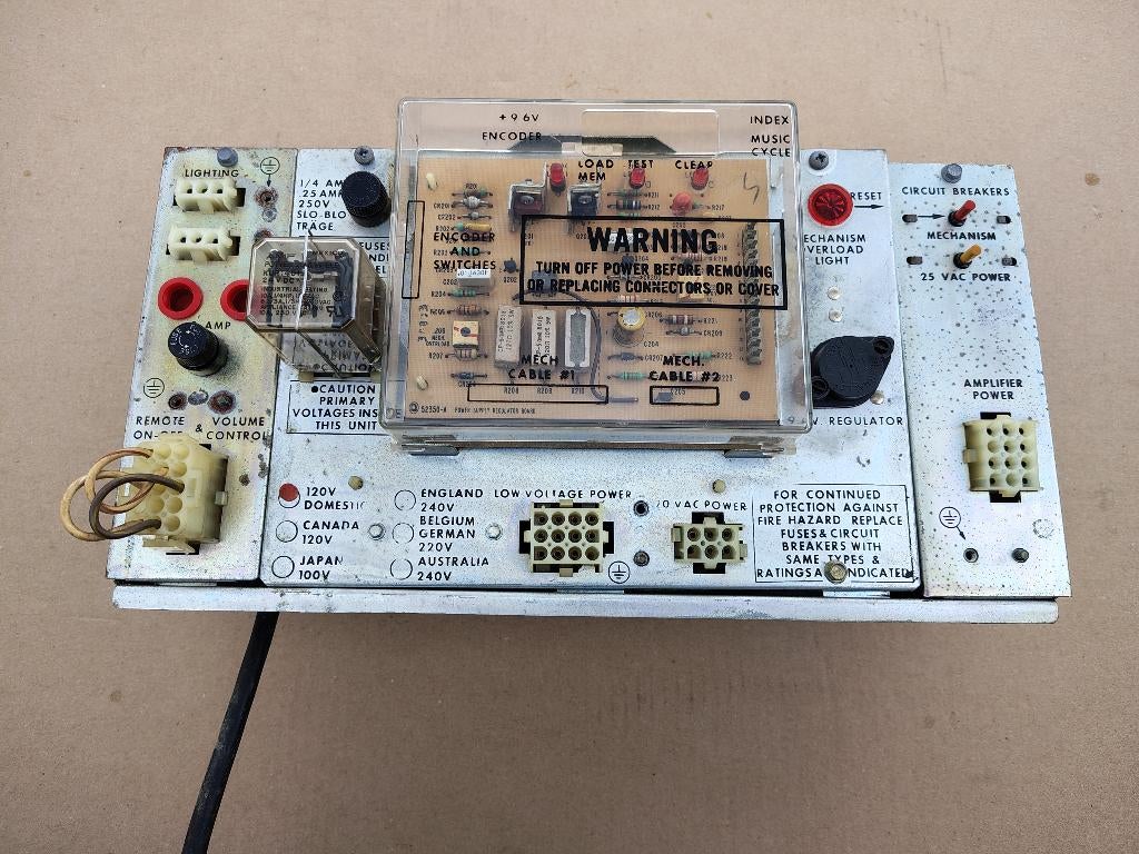 Voeding 120v/ USA Rock Ola 480 / Div (1978) jukebox, Collections, Machines | Jukebox, Envoi, Rock Ola