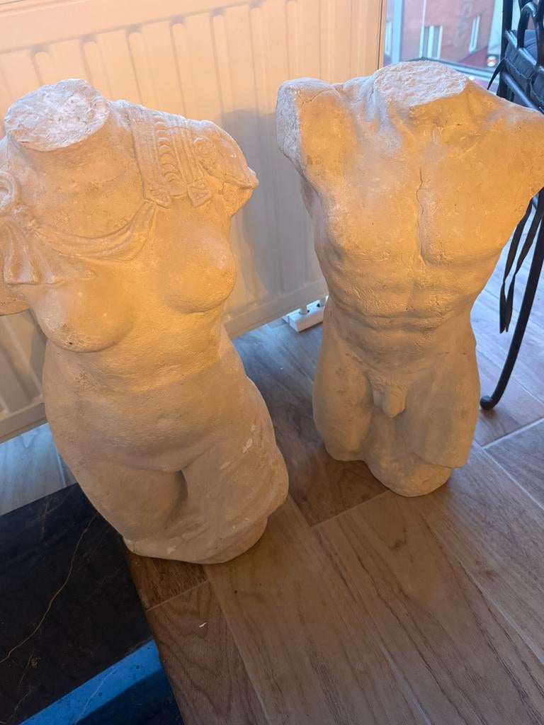 Buste en plâtre homme/femme, Enlèvement, Comme neuf