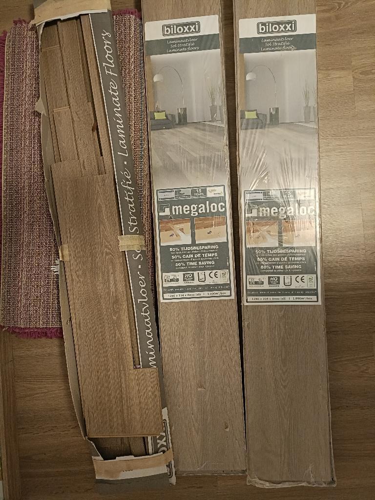 Parquet stratifié 8mm (4m2), Neuf, Chêne, Parquet, Enlèvement