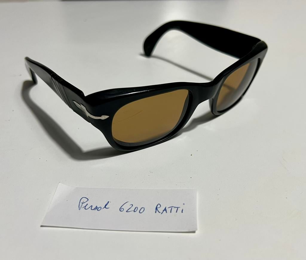 Lunettes vintage Persol Ratti 6200 – verres d’origine, Enlèvement ou Envoi, Comme neuf, Noir, Lunettes