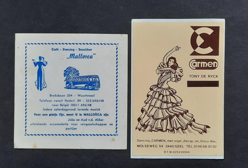 2 stickers Dancing " Mallorca " + Carmen, Ophalen of Verzenden, Zo goed als nieuw