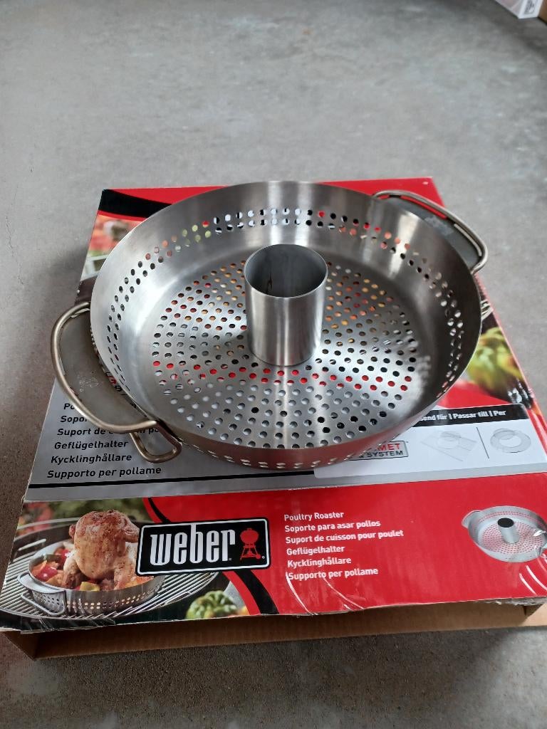 Weber beer can chicken BBQ, Enlèvement, Comme neuf, Weber