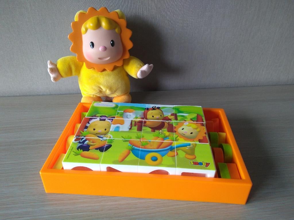 ☼ blokkenpuzzel baby smoby cotoon + gratis cotoonpop, Enlèvement ou Envoi, Utilisé