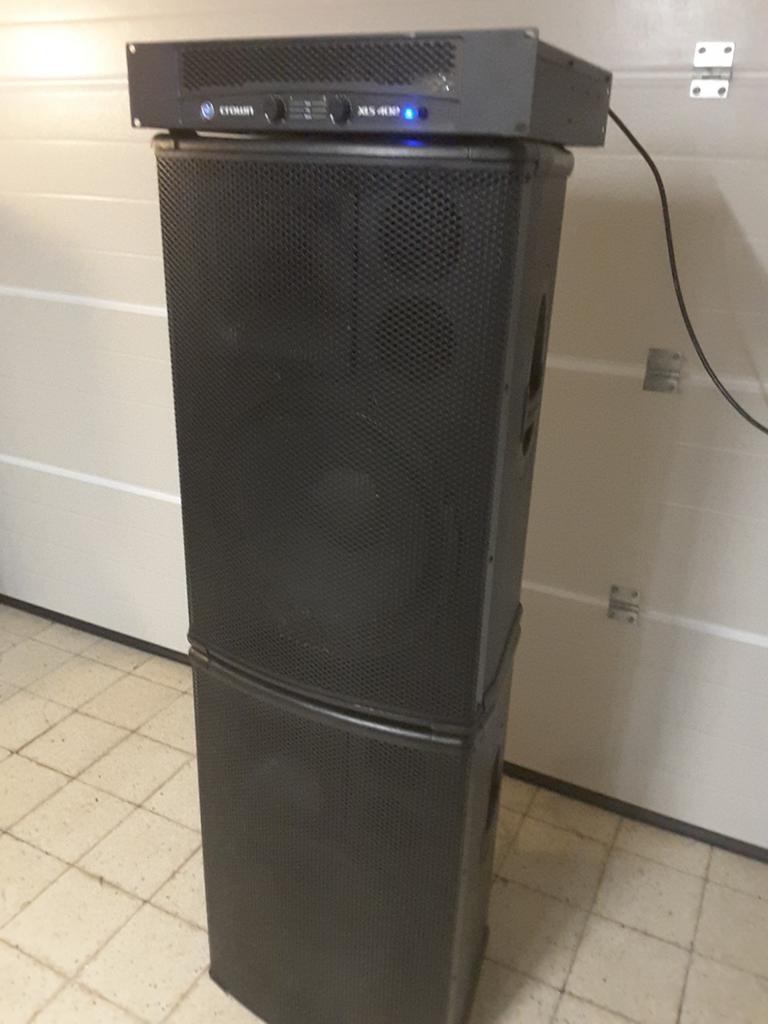 Behringer speakers B1520 pro + Crown XLS 402 versterker + .., Ophalen of Verzenden, Zo goed als nieuw
