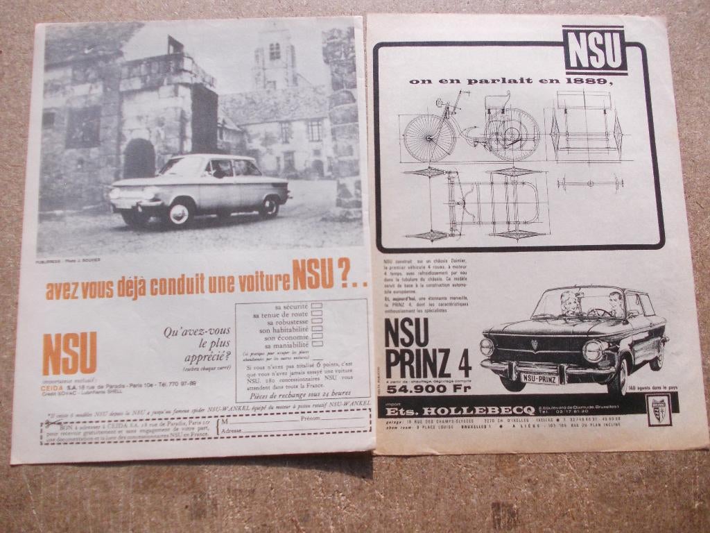 NSU DIVERSE ESSAYS RECLAMEJAREN 60 - 70, Ophalen of Verzenden, Gelezen, Overige merken
