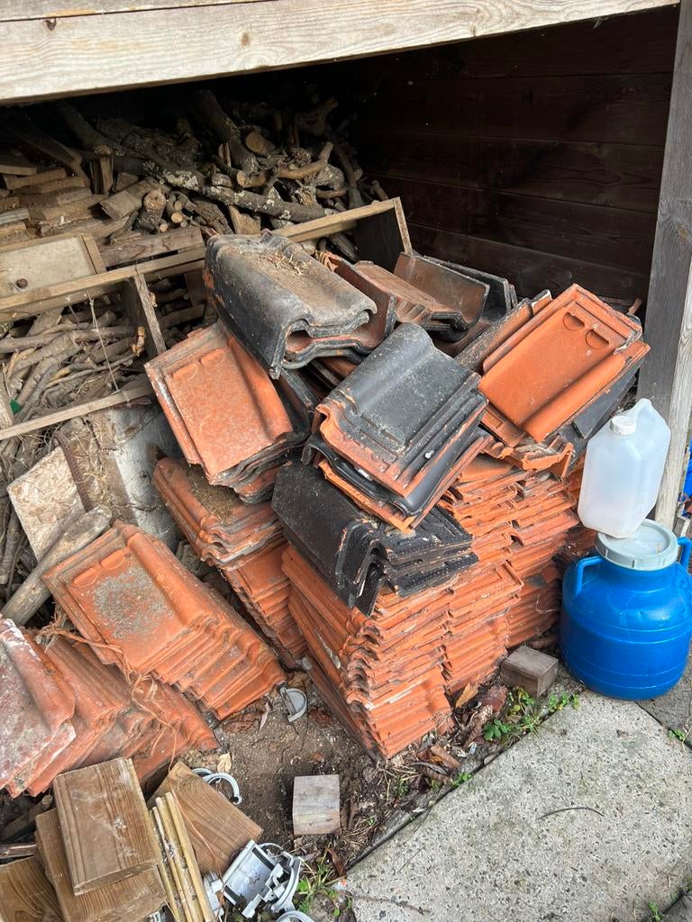 250 Tuiles Pottelberg, Bricolage & Construction, Tuiles & Revêtements de toit, Enlèvement, Tuiles