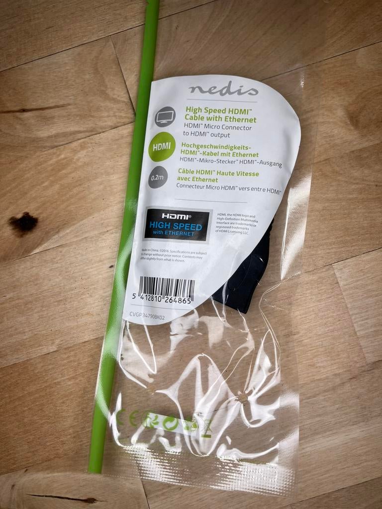 Lange HDMI VGA phono stroom kabels (micro/miniHDMI) verloop, Ophalen, Zo goed als nieuw