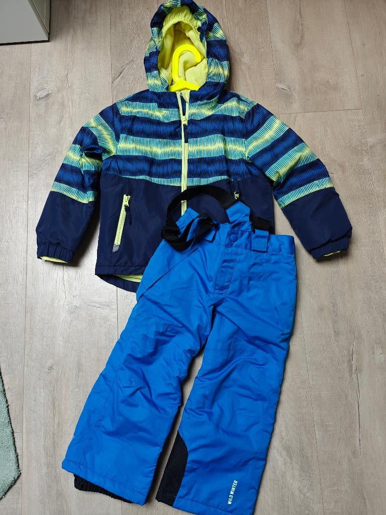 ski broek 98/104 + jas 110/116, Ophalen, Gebruikt, Lupilu, Jongen of Meisje