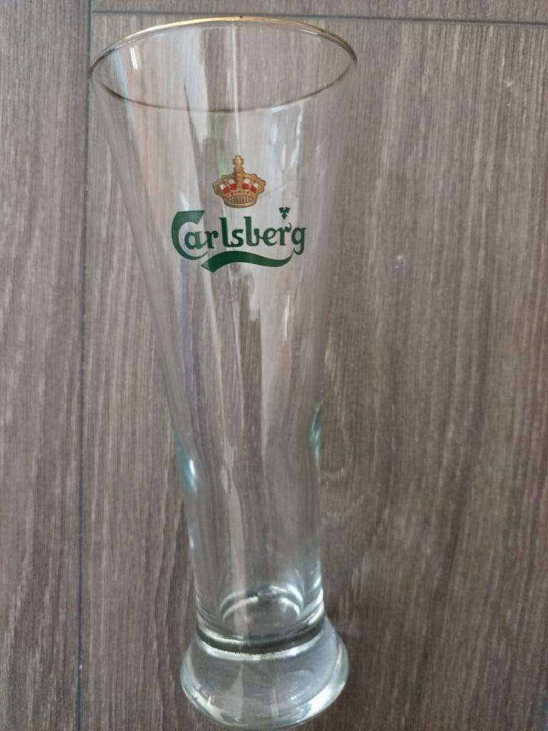 Set van 6 fluiten Calsberg 25 cl, Verzamelen, Biermerken, Ophalen of Verzenden, Gebruikt, Glas of Glazen, Overige merken