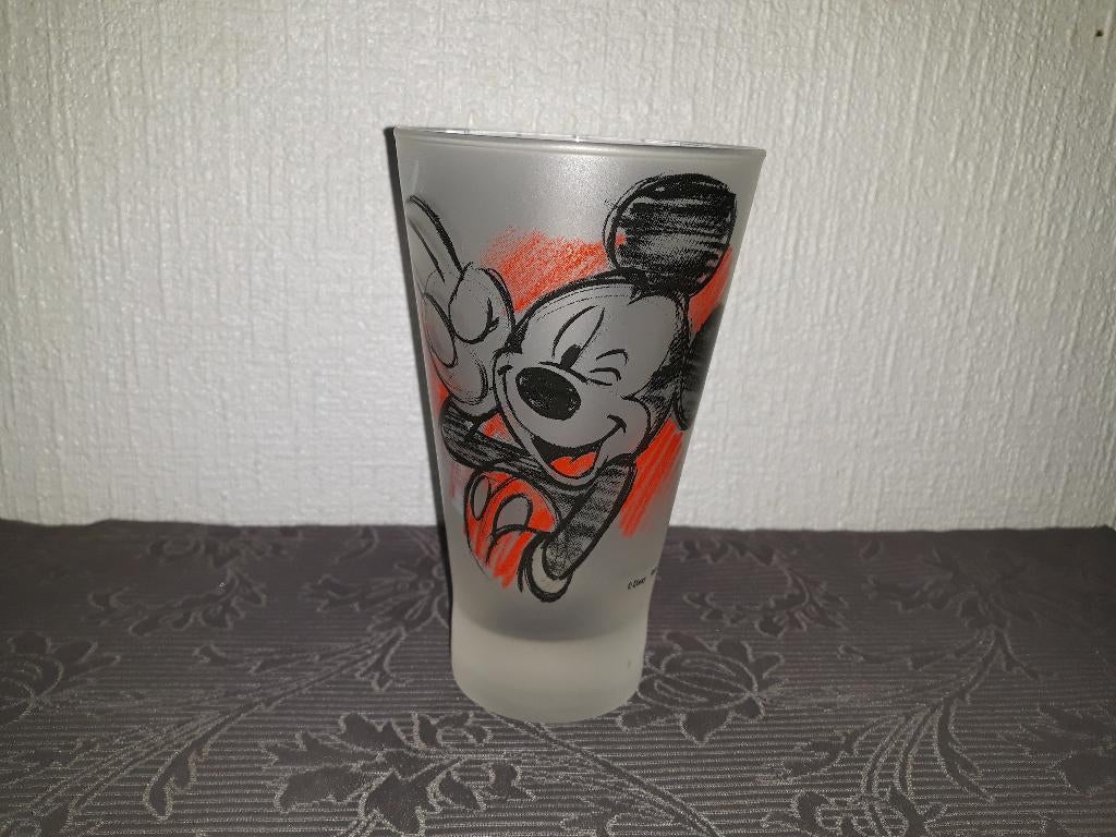 Mickey Mouse glas, Ophalen of Verzenden, Mickey Mouse, Zo goed als nieuw, Servies