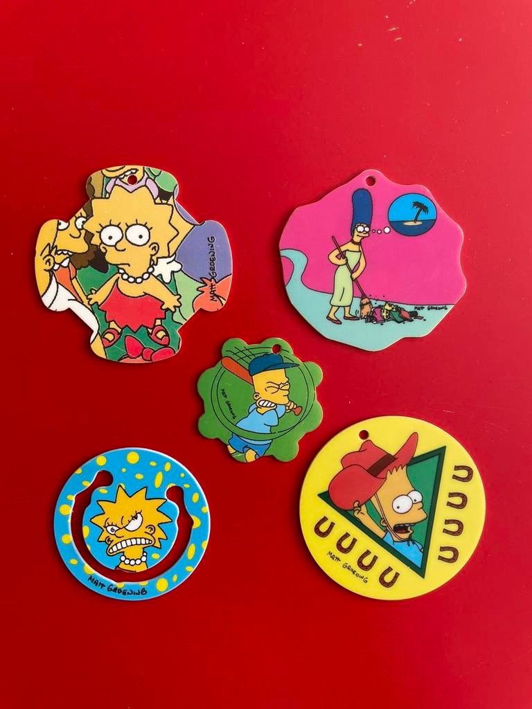 5x The Simpsons flippo's clippo's - Smiths & Croky, Ophalen of Verzenden, Zo goed als nieuw