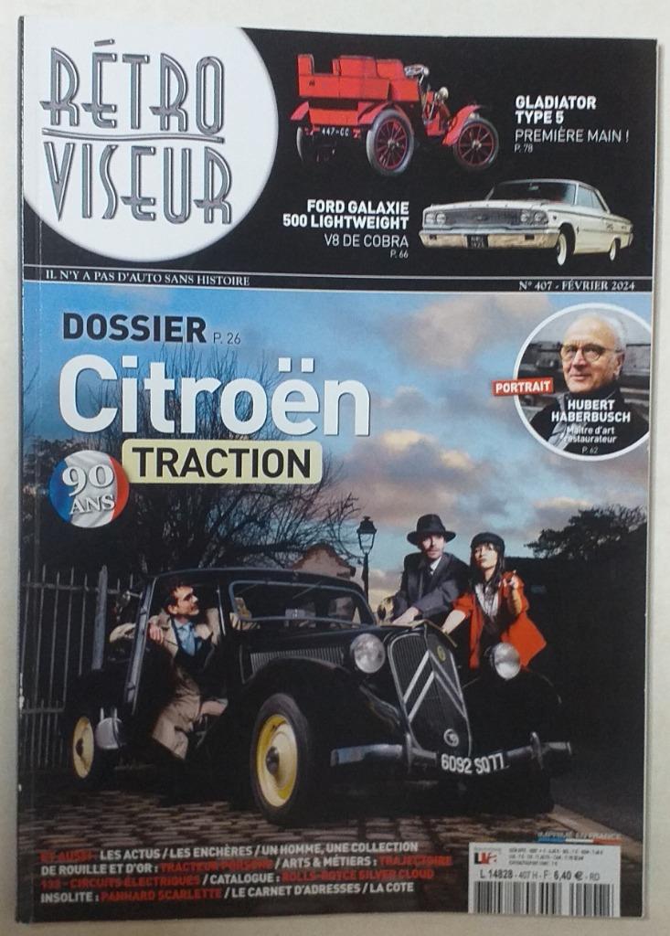 Retroviseur, N 407, février 2024 - Dossier Citroën Traction, Enlèvement ou Envoi, Citroën