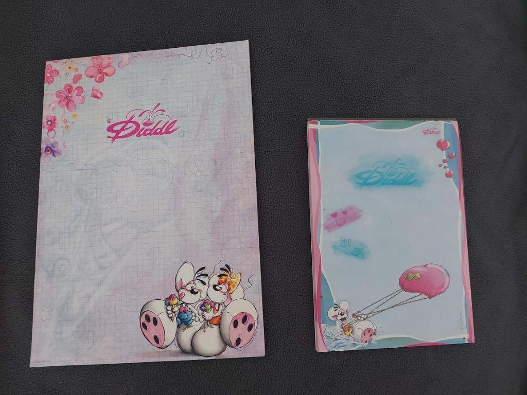 1 bloc note + 1 bloc feuilles quadrillées Diddl, Collections, Diddl, Enlèvement, Diddl, Utilisé, Papier, Carte ou Papeterie