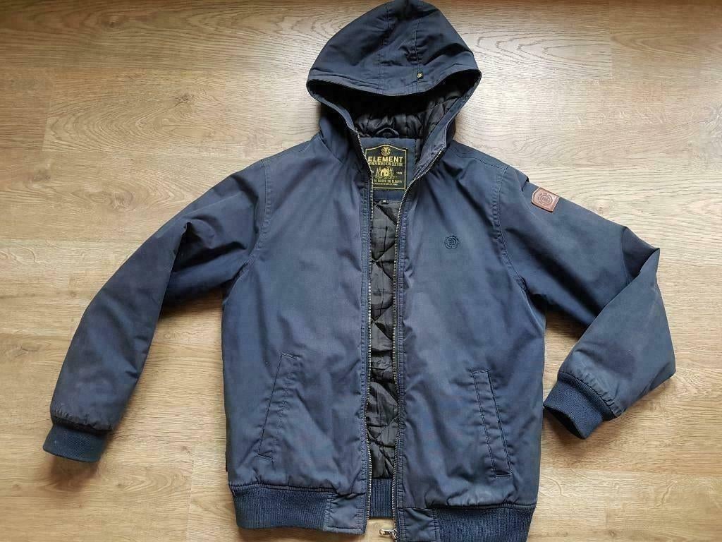 blauwe jas van Element / skate merk maat 152 - 158, Gebruikt, Ophalen of Verzenden, Jas, Jongen