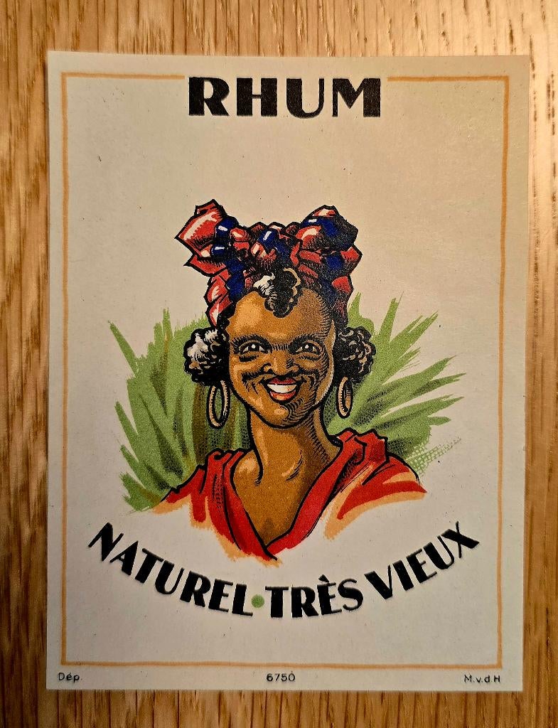 Rhum Naturel Très Vieux Etiquette ancienne - Label 105, Enlèvement ou Envoi, Autres types
