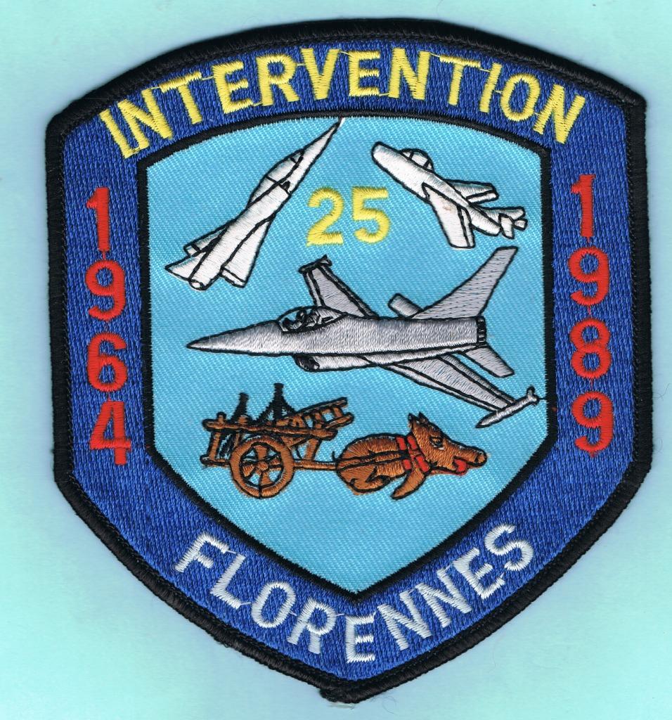 Belgian Air Force Patch Intervention Florennes  ( B 37 ), Verzamelen, Ophalen of Verzenden, Luchtmacht, Embleem of Badge