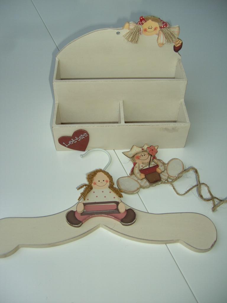 KINDERKAMER 3 DLG SET, LETTERS BAK, KLEERHANGER, HANGERS SET, Ophalen of Verzenden, Nieuw, Wanddecoratie