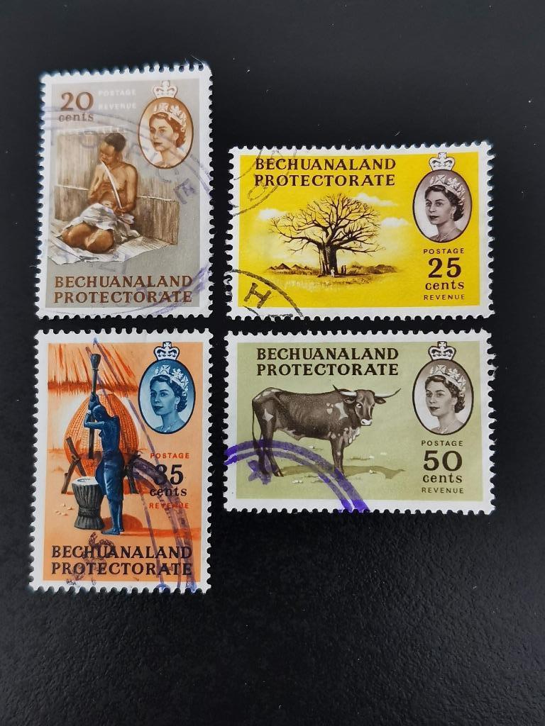 Bechuanaland 1961 - muziek, Baobab boom, rund ..., Ophalen of Verzenden, Overige landen, Gestempeld