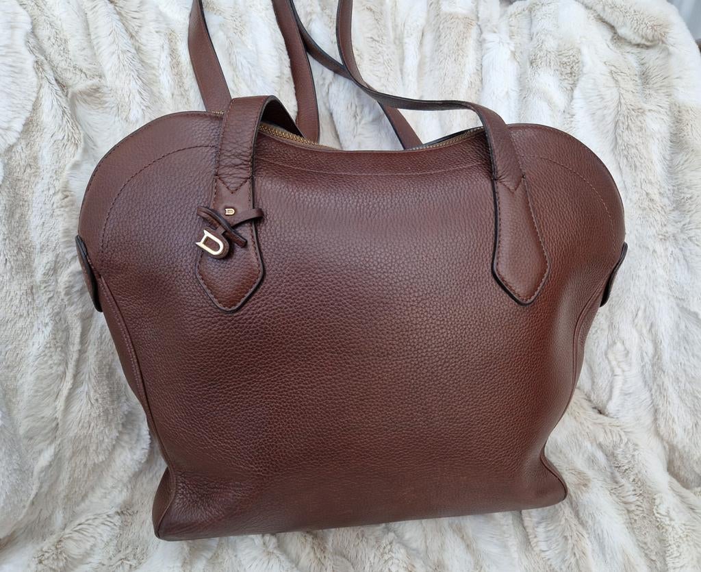 Heel mooie bruine schoudertas van Delvaux, Ophalen of Verzenden, Gebruikt