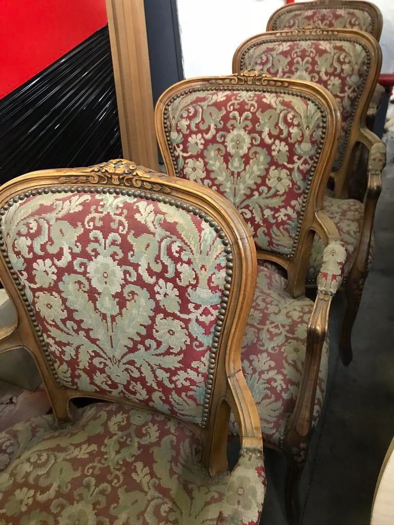 4 antieke zetels Louis XV stijl, Ophalen