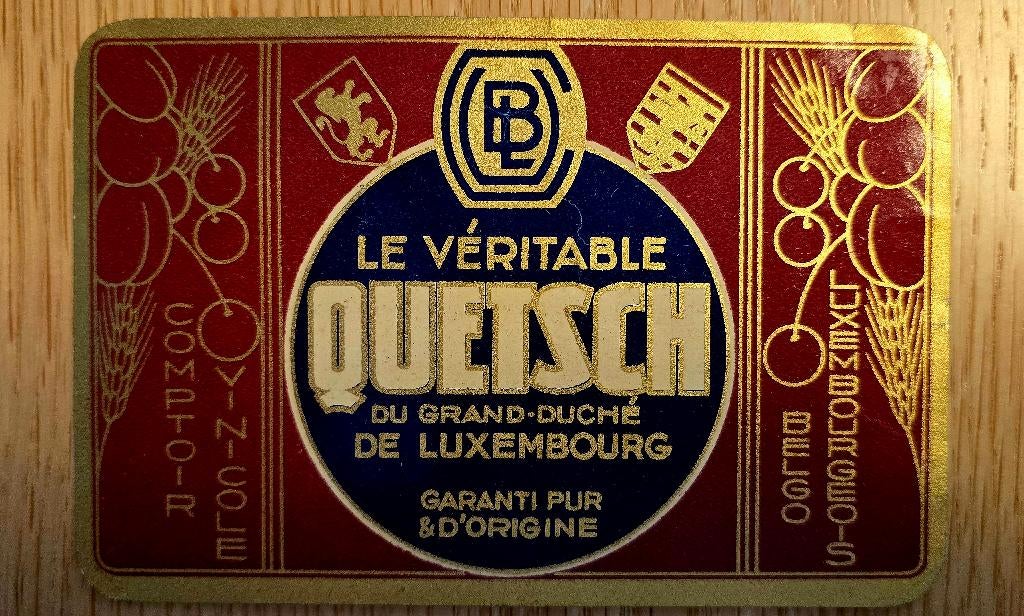 Quetsch Grand Duché du Luxembourg  Etiquette - Label 126, Collections, Marques de bière, Autres types, Enlèvement ou Envoi