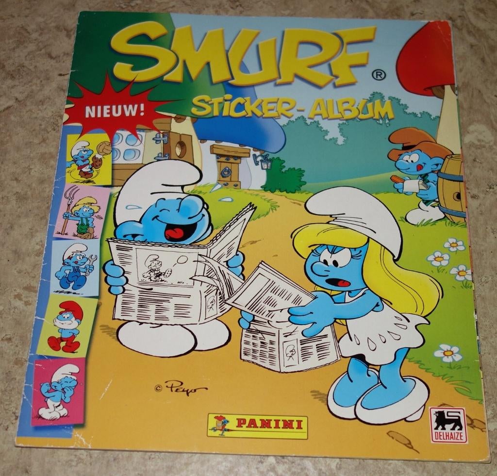 Smurf Sticker album Panini-Delhaize 2008., Enlèvement ou Envoi, Schtroumpfs, Utilisé, Livre ou Jeu