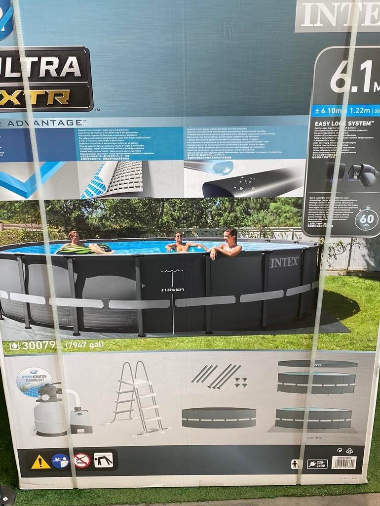 Zwembad intex XTR ultra 610 x 122, Tuin en Terras, Ophalen of Verzenden, Zo goed als nieuw