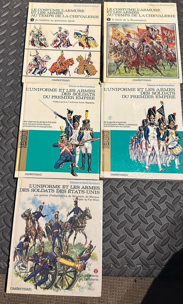 Lot 5 livres de la collection Liliane et Fred Funcken, Boeken, Geschiedenis | Stad en Regio, Gelezen, Ophalen of Verzenden