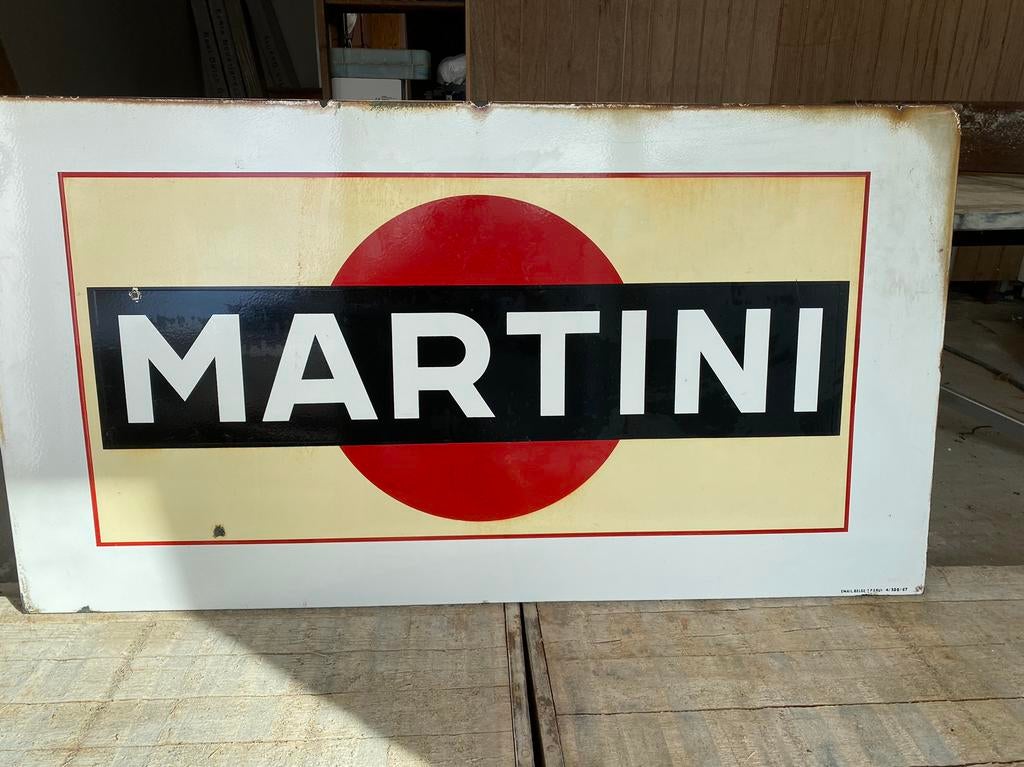 Email bord Martini 1967 ., Antiek en Kunst, Curiosa en Brocante, Ophalen