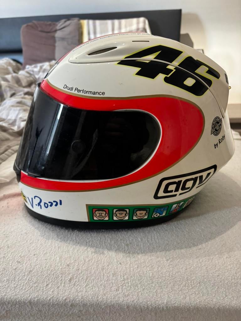 Helm Valentino Rossi Mugello 2002 “Graziano Tribute”, Motoren, Ophalen, M, AGV